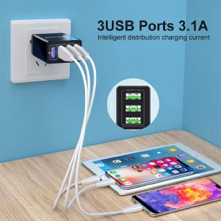 Cốc Sạc Nhanh 4 Cổng USB 3.1A QC3.0