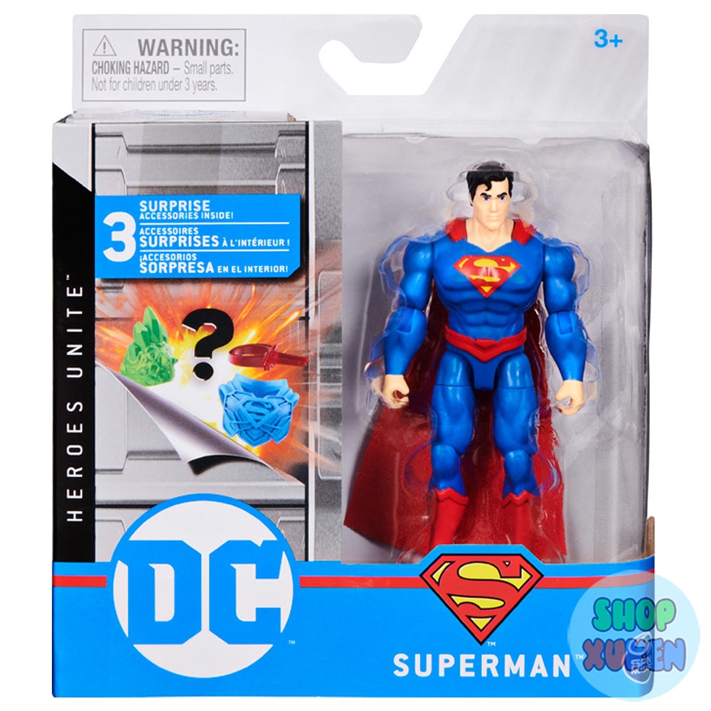 Mô hình siêu anh hùng DC - Superman, Flash, Cyborg, Shazam và Black Superman - Shopxuken
