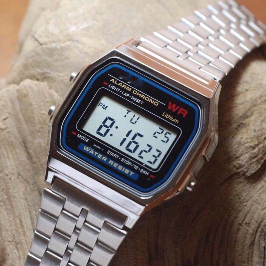 Đồng hồ casio nam nữ A159 Điện Tử thể thao thông minh đeo tay Dây Thép Siêu Bền thời trang Vintage