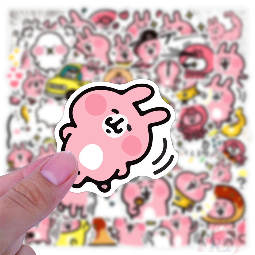 Set 50 miếng dán trang trí chống thấm nước hình nhân vật Piske &amp; Usagi - Kanahei dễ thương