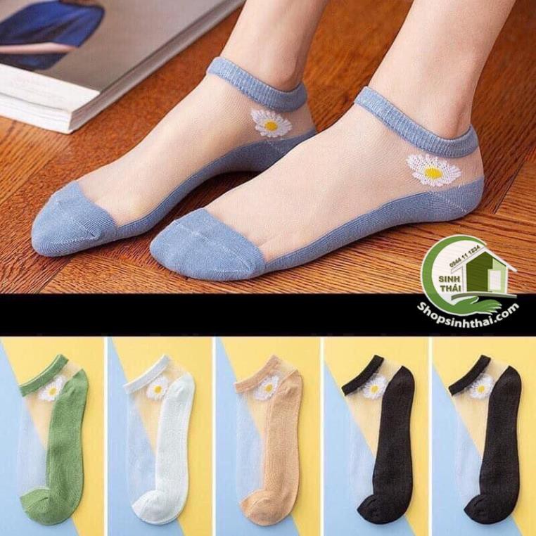 Tất vớ nữ đi giày thể thao cổ ngắn - tất lưới ren thoáng mát - giao kiểu ngẫu nhiên