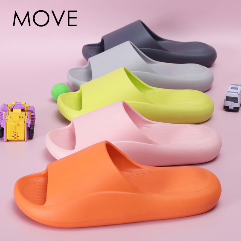 Dép chống trơn trượt, dép bánh mì quai ngang MOVE đế nâng massage chân siêu bền lại còn êm đềm nữa