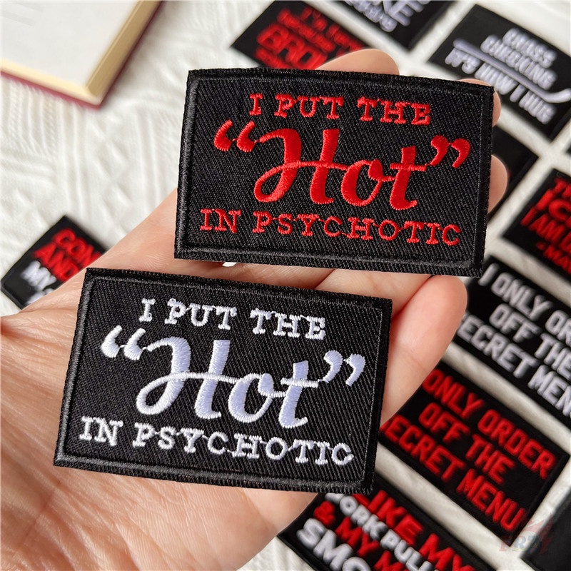 ☸ Sticker Ủi Thêu Chữ Tiếng Anh Cổ Điển ☸ 1 Cái Tự May Thêu Trên Sắt Trên Huy Hiệu Miếng Vá