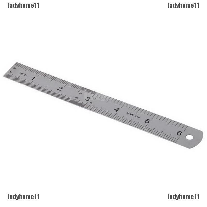 Thước Đo Thẳng Hai Mặt Bằng Thép Không Gỉ 15cm # 6