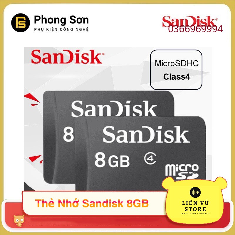 [Free ship] Thẻ nhớ Micro SD 8GB Class4 Đã Qua Sử Dụng ( Hàng chuẩn - bóc cty)