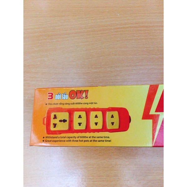 Ổ cắm chịu tải lõi sứ chống cháy 6000w siêu bền