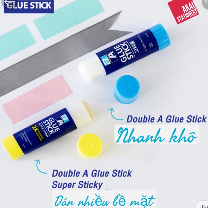 ( Hoả Tốc)  Hồ dán khô glue stick Double A siêu dính phụ kiện văn phòng phẩm cao cấp 8g