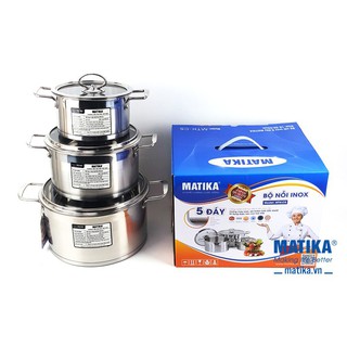 BỘ NỒI INOX 5 ĐÁY MATIKA MTK-C5