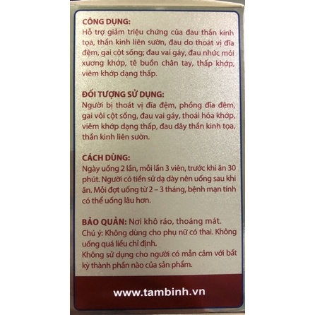Thấp Diệu Nang Tâm Bình - Lọ 60 viên