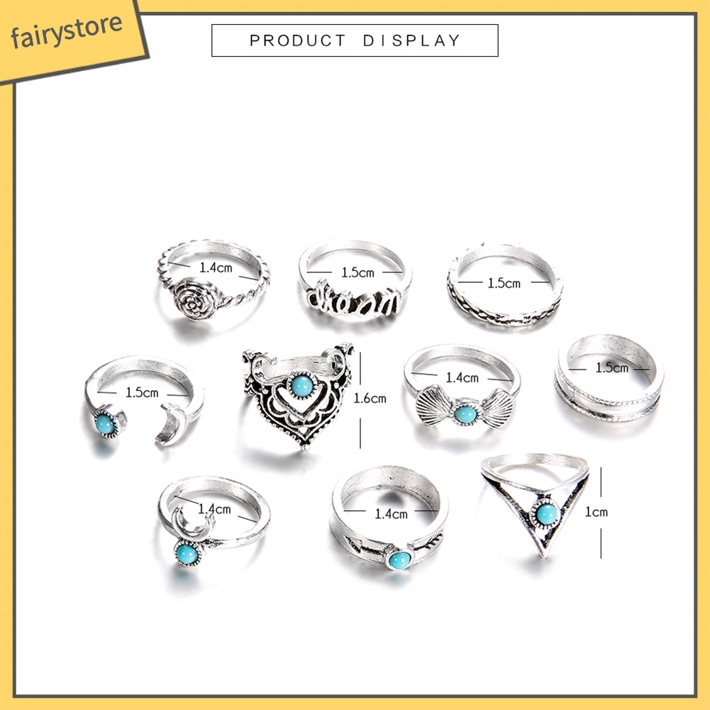 Set nhẫn nhiều kiểu dáng phong cách hoho