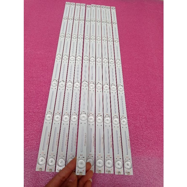 10 thanh led 7 bóng 3v độ cho tivi 32 inh