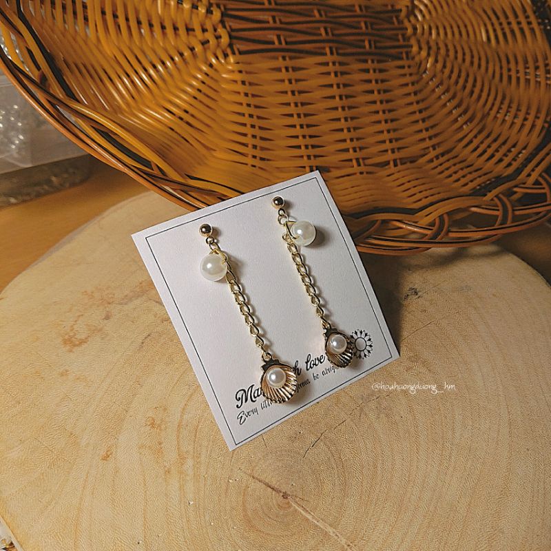 SET NGUYÊN LIỆU HANDMADE DIY TỰ LÀM 1 ĐÔI BÔNG TAI HOA TAI TRANG SỨC HANDMADE