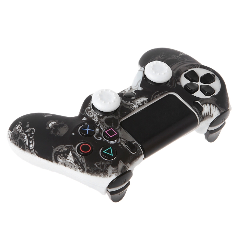 Vỏ Bọc Silicon Bảo Vệ Tay Cầm Chơi Game Ps4 Kèm 2 Nắp Đậy