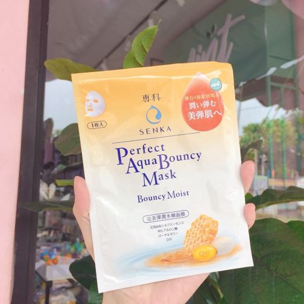 Mặt nạ dưỡng da đàn hồi và cấp ẩm SENKA Aqua B Moist Mask 23g