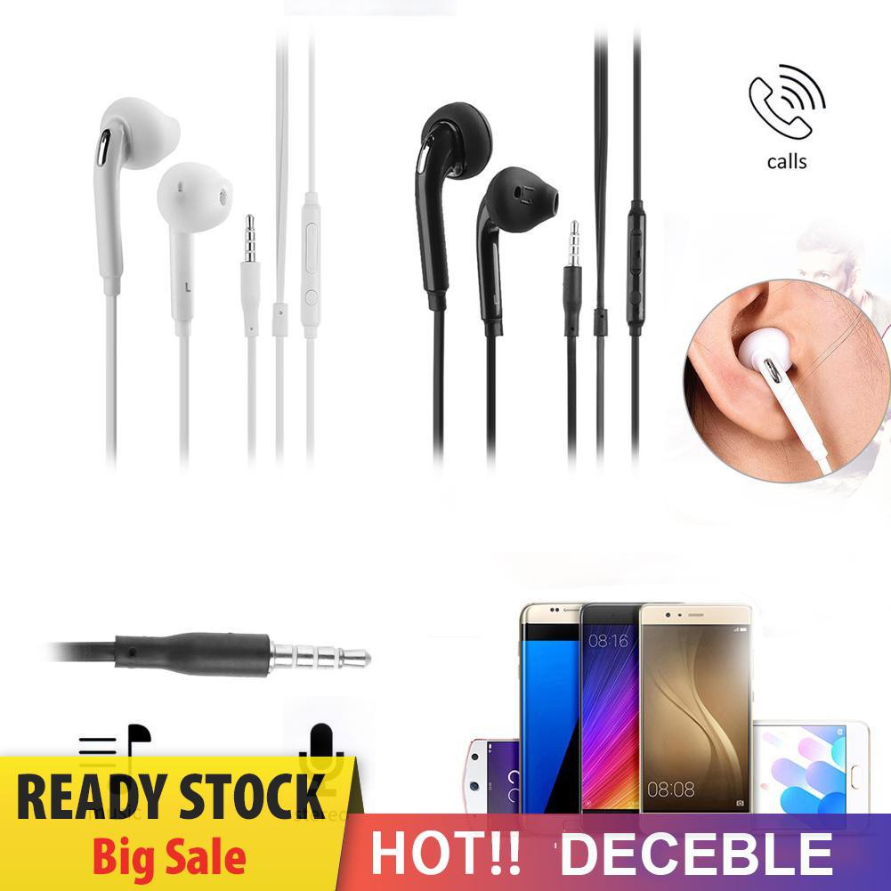 Deceble Flat 3.5mm Earphone Earpiece In Ear Earbuds Headset for Samsung S6 Note4