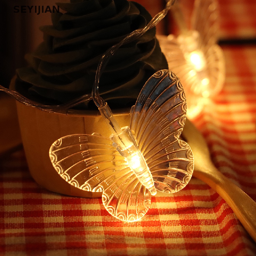 Dây Đèn LED Trang Trí Rèm Cửa Hình Bướm