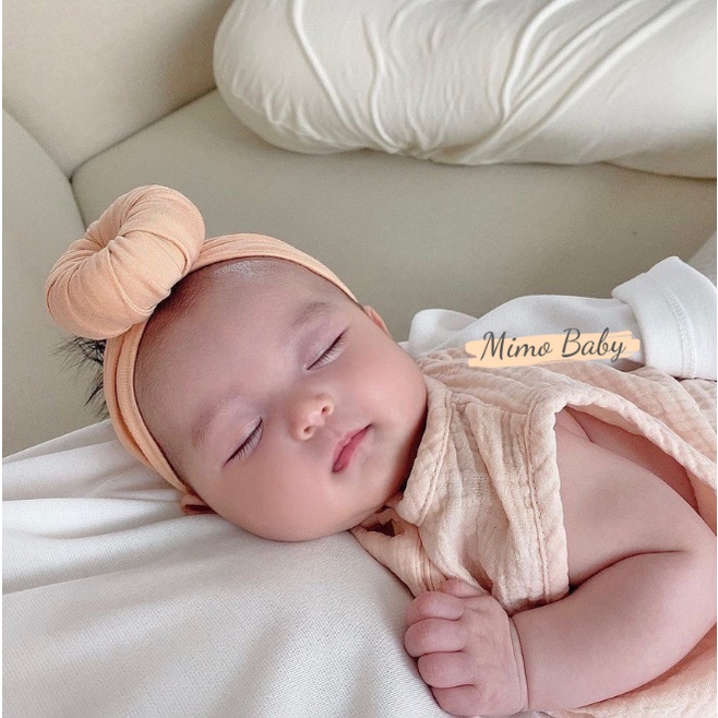 Băng đô thun bản to mẫu xoắn ốc siêu dễ thương cho bé gái BD48 Mimo Baby