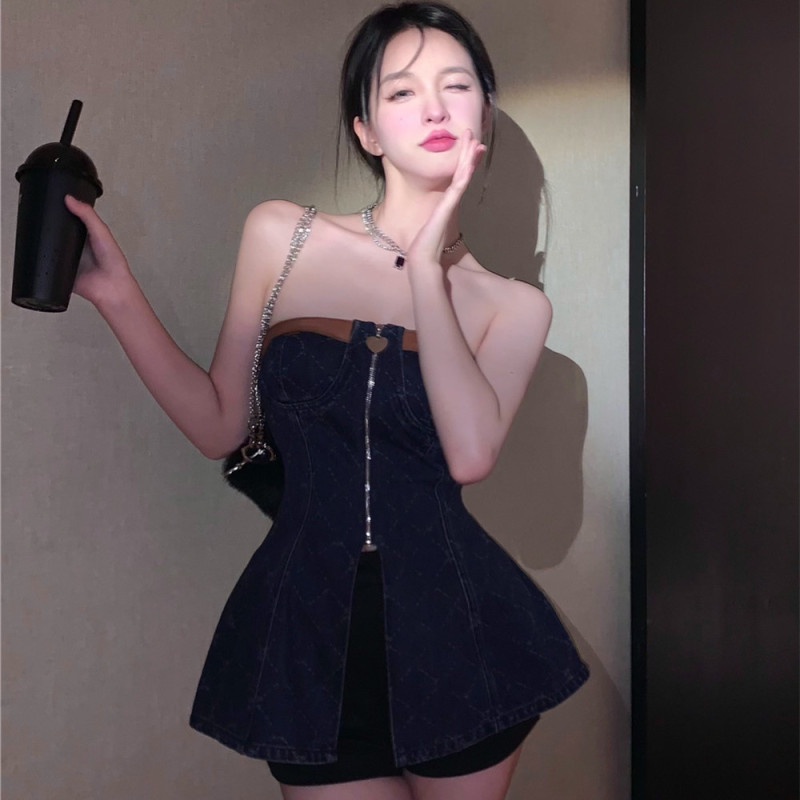 Áo Ống Xẻ Tà Thời Trang Mùa Hè Quyến Rũ Cho Nữ