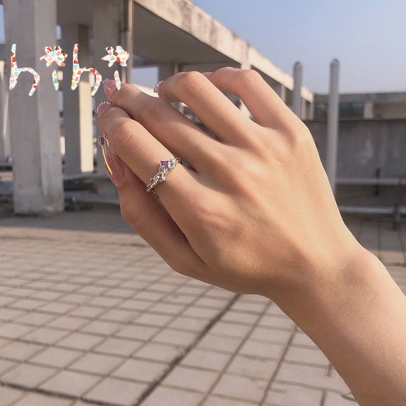 Nhẫn Hợp Kim Đính Đá Opal Nhân Tạo Thời Trang Cho Nữ