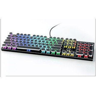 Keycap cơ phí máy đánh chữ Type Japan dạng tròn bọc viền bạc xuyên led đẹp,ko lo bị mờ chữ