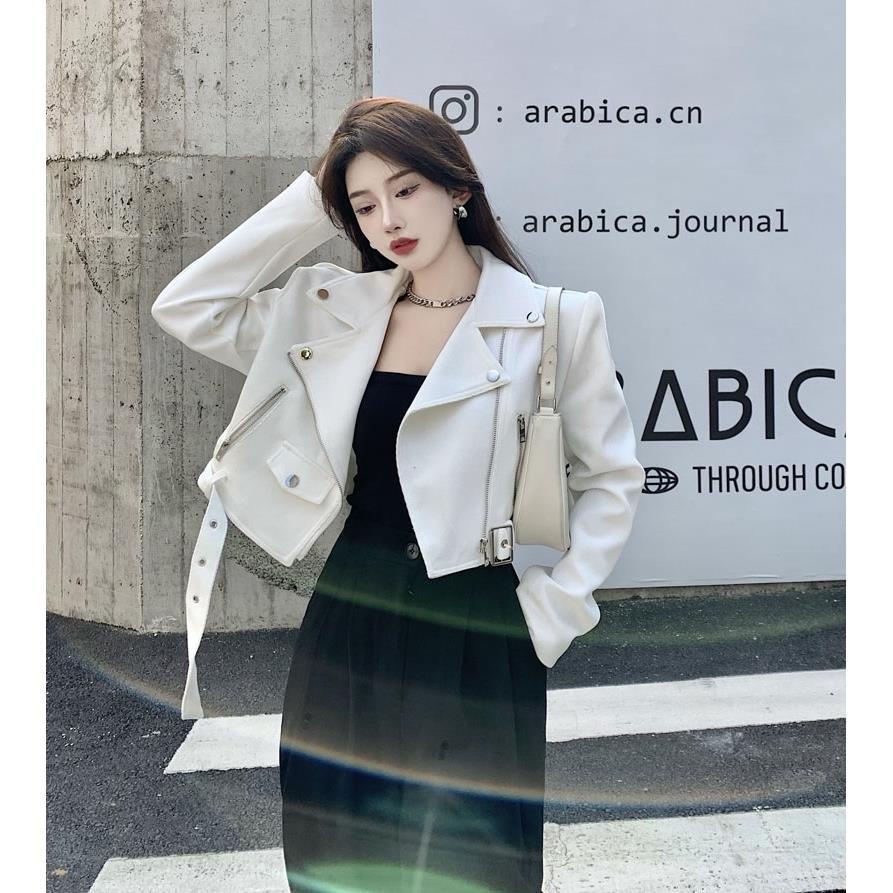 Áo khoác ngắn có dây kéo kiểu dáng thời trang mới 2022