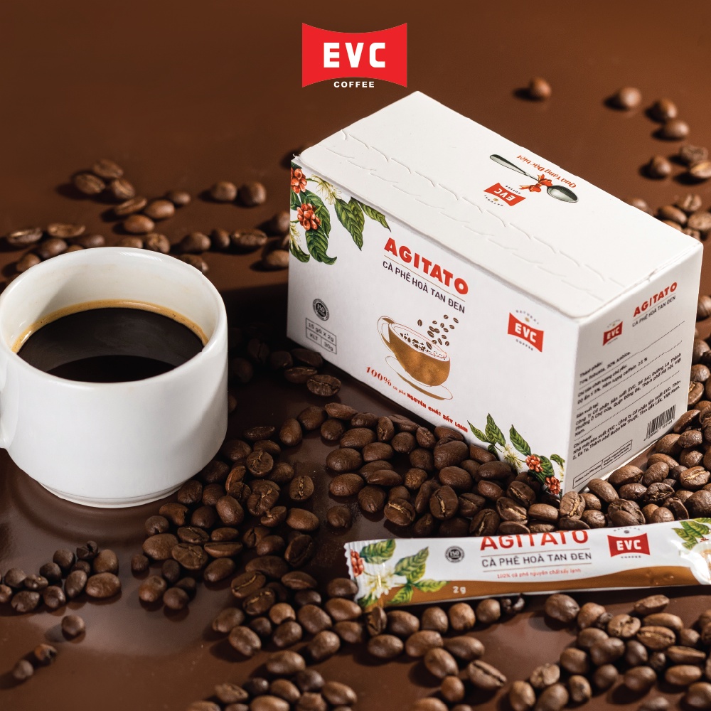 Cà phê hòa tan đen sấy lạnh - EVC Agitato - Đậm vị Nguyên bản