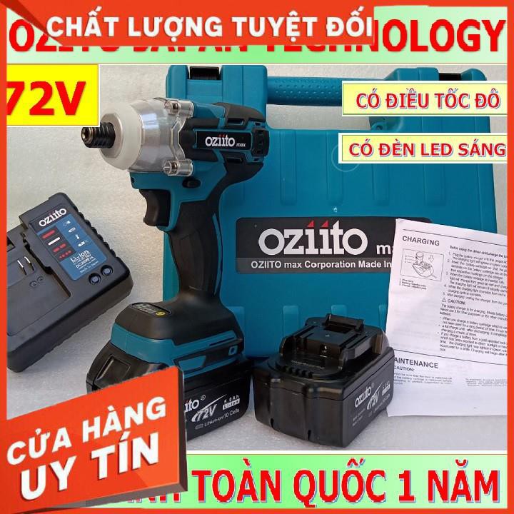 Máy khoan bắt vít cầm tay dùng pin 72V OZITO 2 PIN Sạc cao cấp 220V