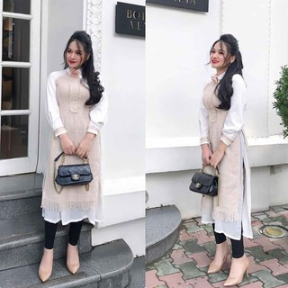 ÁO DÀI DẠ TWEED HÀNG THIẾT KẾ