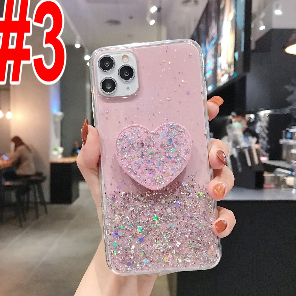 PT| 【COD&Ready Stock】Love Popsocket Ốp điện thoại Glitter For Reno 3 4 5 OPPO A15 A15S A54 A94 A93 A53 A33 A5 A9 A31 A91 2020 A12E A52 A92 A1K A3s A5s A7 A12 Neo 9 A37 A37F A39 A57 A71 A83 F1s F3 Plus F5 Youth F7 F9 F11 Pro mềm họa tiết sao trời