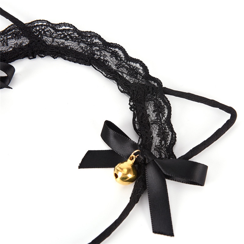 Băng đô tai mèo phối ren xinh xắn cho nữ