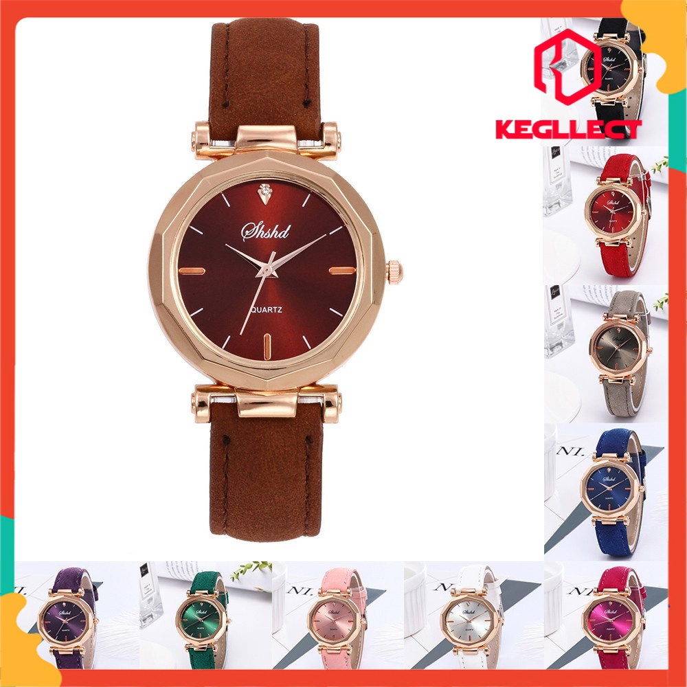 Kegllect Đồng Hồ Nữ Dây Da Pu Thời Trang
