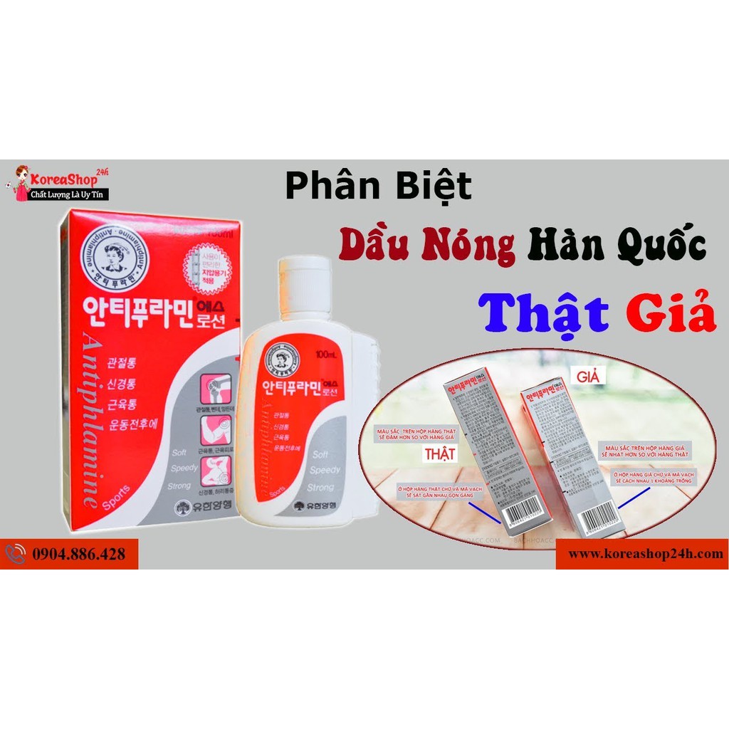 Dầu nóng xoa bóp Antiphlamine Hàn Quốc - hàng chuẩn công ty