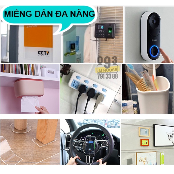 Băng Keo Dán 2 Mặt Nano Siêu Dính 3 mét Băng Dính Băng Keo