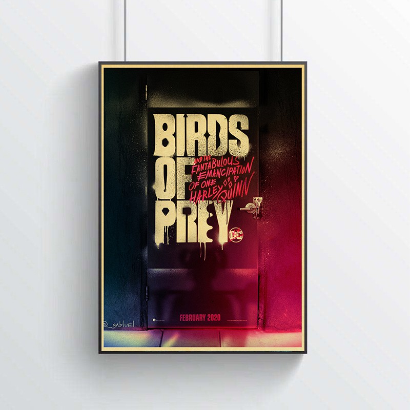 Ảnh treo tường hình phim Harley Quinn phong cách retro trang trí nhà