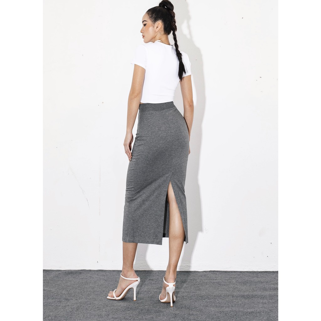 Chân Váy Cotton Da Cá Dáng Dài Nữ Busy Xẻ Vạt Sau CVDC2 | BigBuy360 - bigbuy360.vn