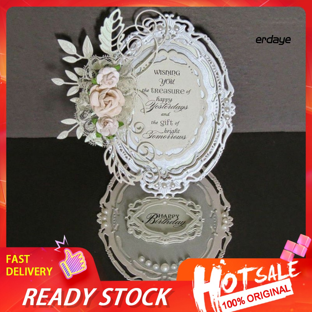 Khuôn Cắt Giấy Kim Loại Hình Khung Oval Độc Đáo