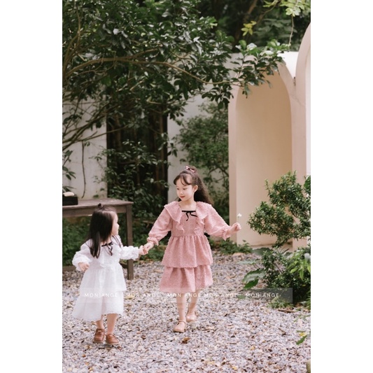 [Mã BMLT35 giảm đến 35K đơn 99K] Váy cho bé vải tơ mềm mại thiết kế P'ti chou ( Jasmine dress )