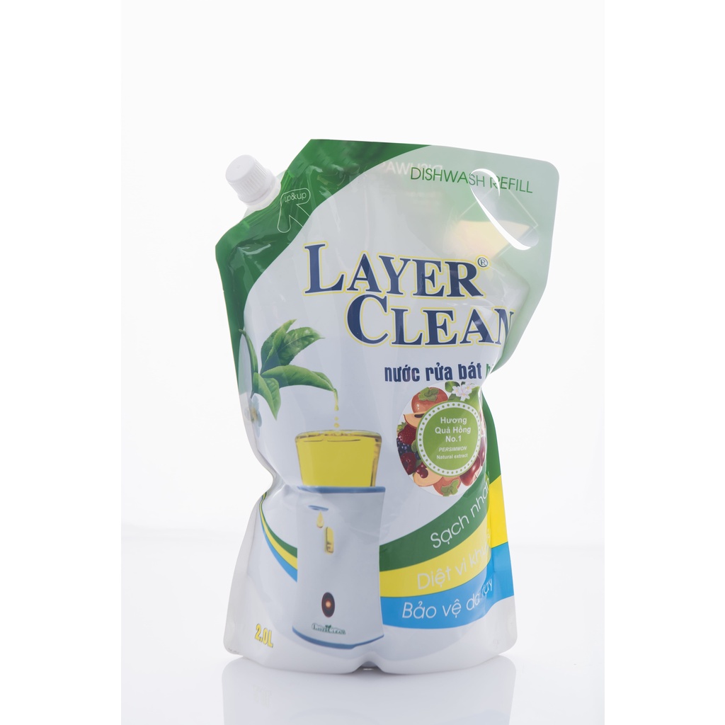 Nước rửa chén bát hữu cơ organic Layer Clean túi 2L Tiết kiệm