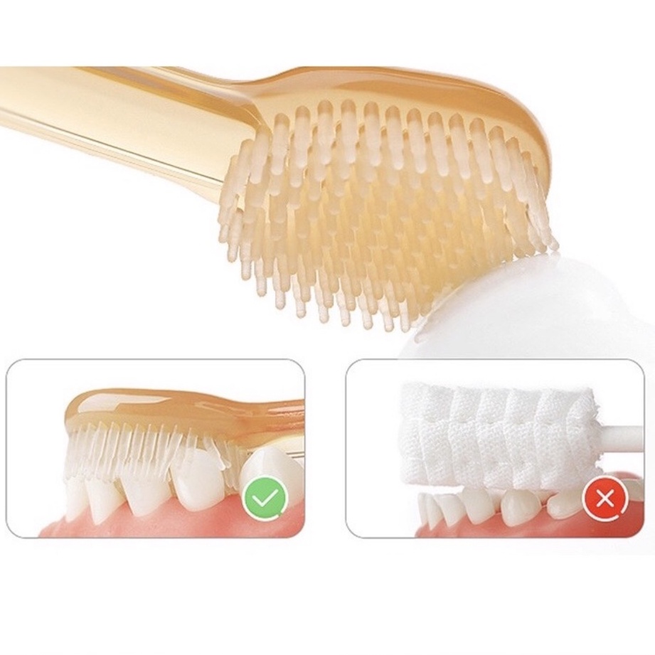 Rơ Lưỡi cho bé Kèm Bàn Chải Silicon Siêu Mềm dành cho bé từ 0-18 tháng.
