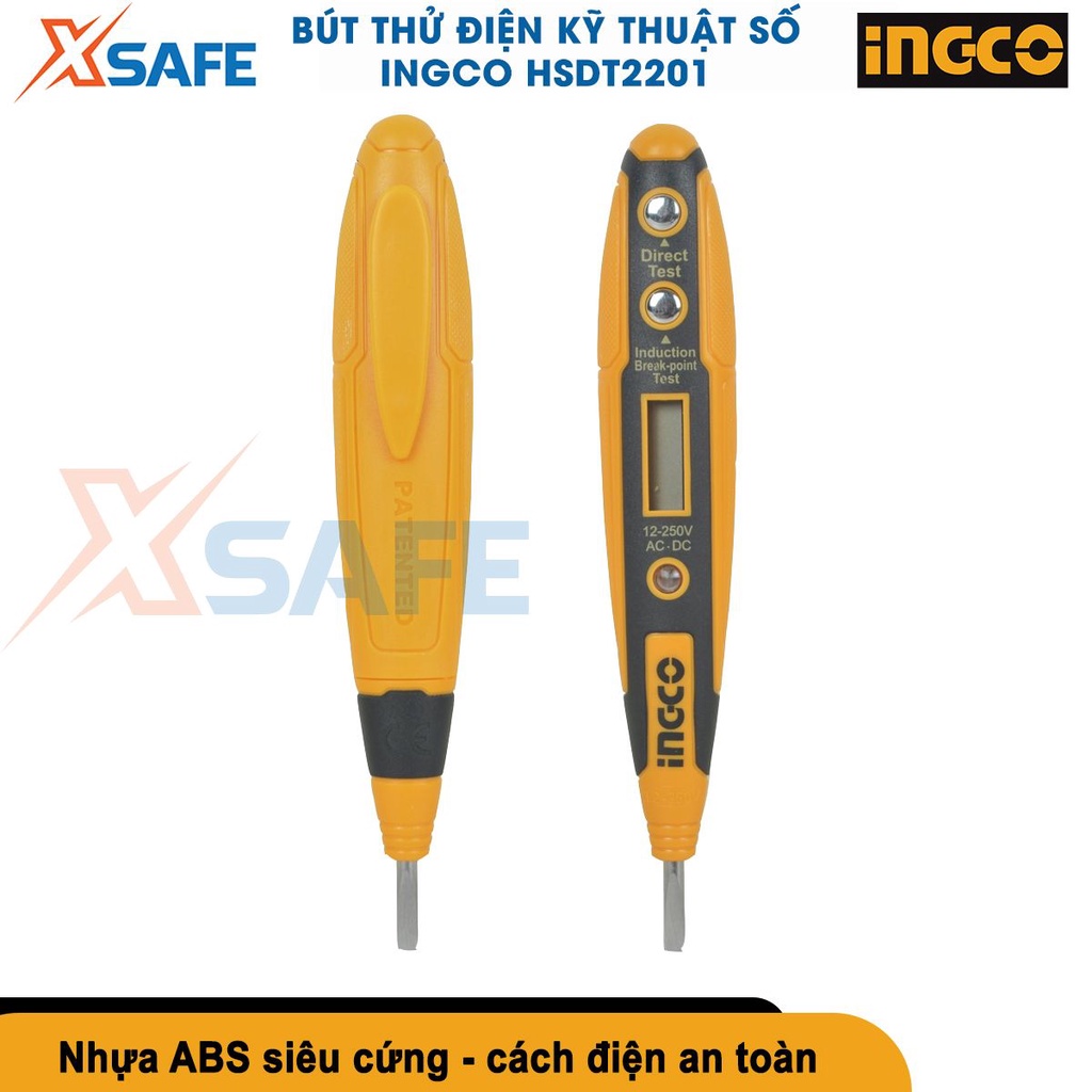 Bút thử điện kỹ thuật số đa năng thông minh INGCO HSDT2201 Đầu dò điện áp cảm ứng không tiếp xúc dòng điện - chính hãng