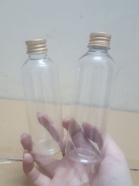 Chai nhựa trong 100ml nắp nhôm