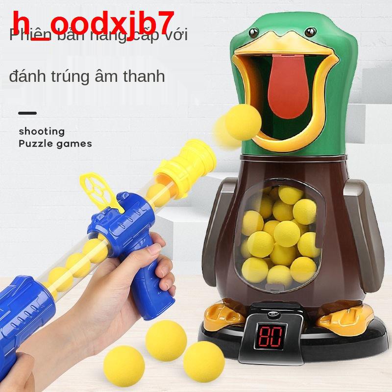 Hit me duck shooting baby ball đạn mềm súng đồ chơi cho bé trai 7-9 tuổi câu đố 6 tay nắm lấy có thể phóng năm con