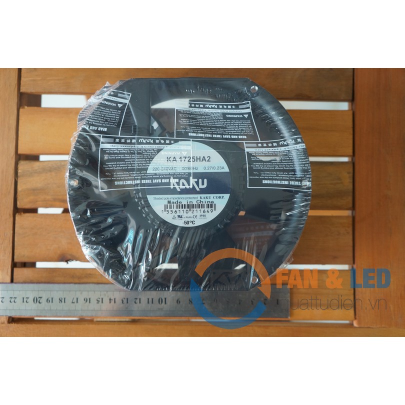Quạt hút, quạt tản nhiệt AC cánh sắt 17cm KAKU KA1725HA2, 220VAC, 172x150x51mm