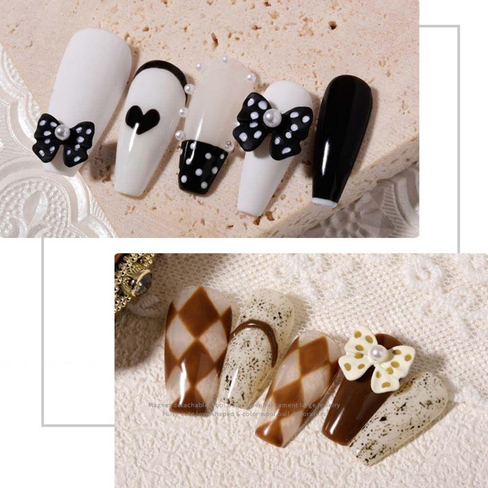 OCEANMAP Phụ Kiện Trang Trí Móng Tay Hình Nơ Bằng Hợp Kim Dễ Thương DIY