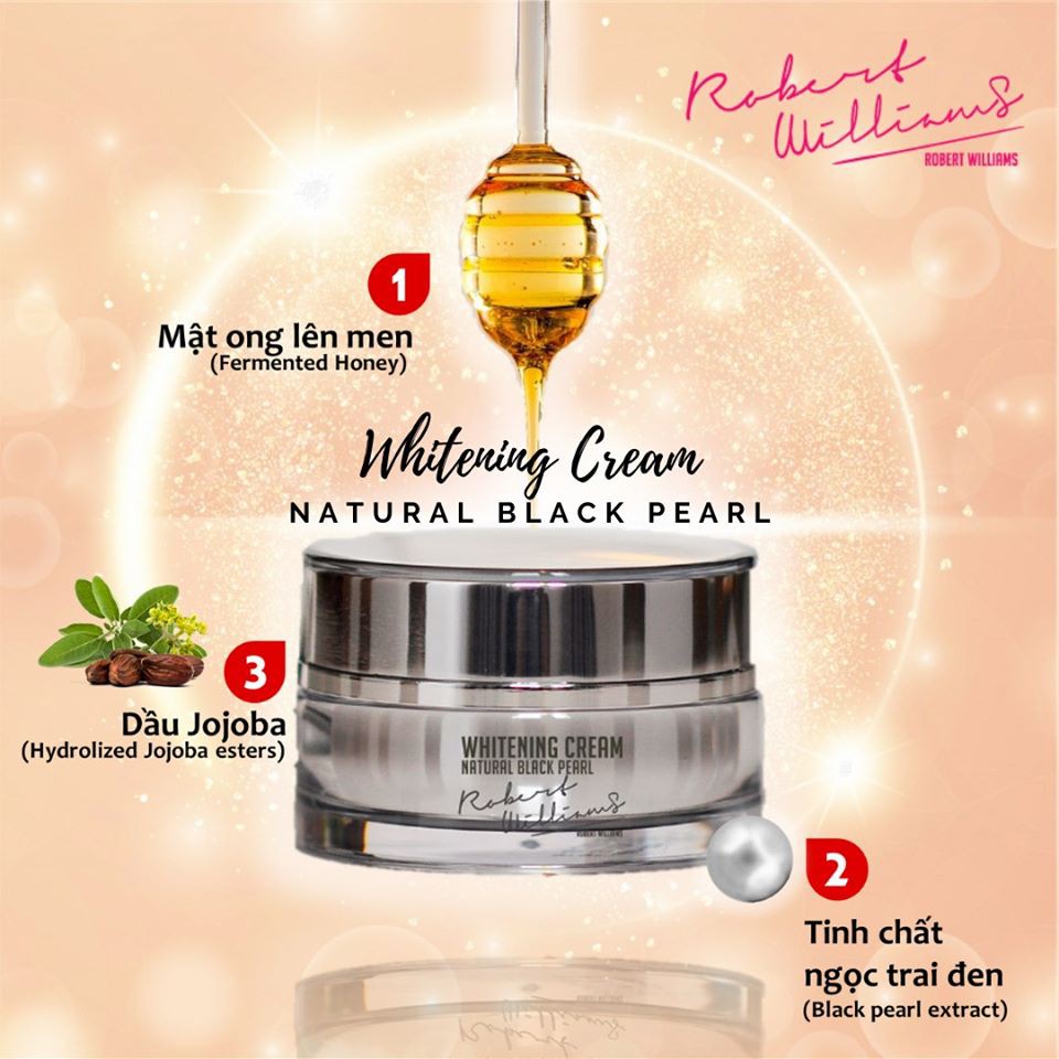 Bộ đôi Tinh chất Serum trắng da 30ml và Kem dưỡng da 20g ROBERT WILLIAMS giúp da mịn màng trằng sáng