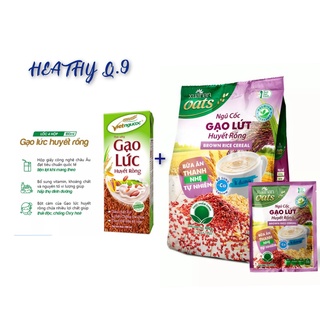 Combo 4 hộp thức ngũ cốc gạo lứt huyết rồng 180ml + ngũ cốc gạo lứt huyết rồng xuân an 400gr