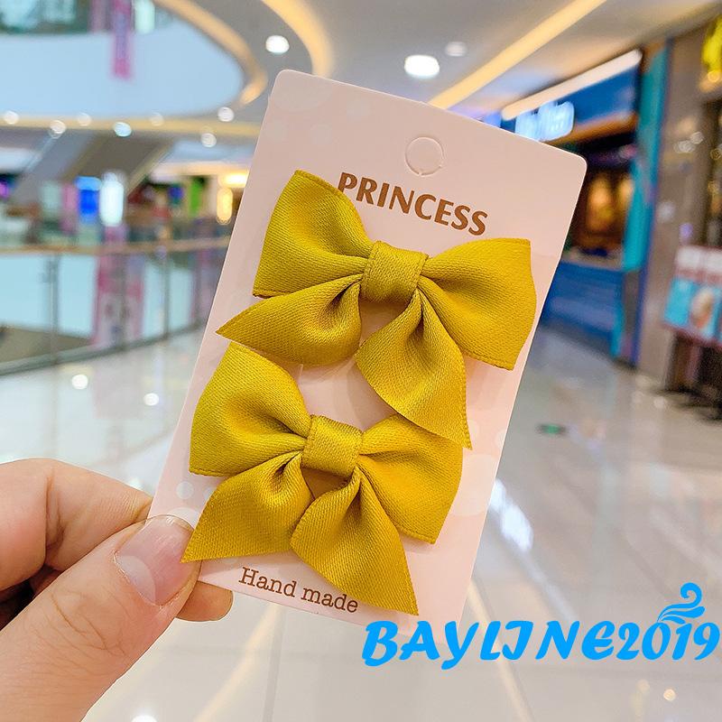Set 2 kẹp tóc nơ công chúa phong cách ngọt ngào cho bé gái