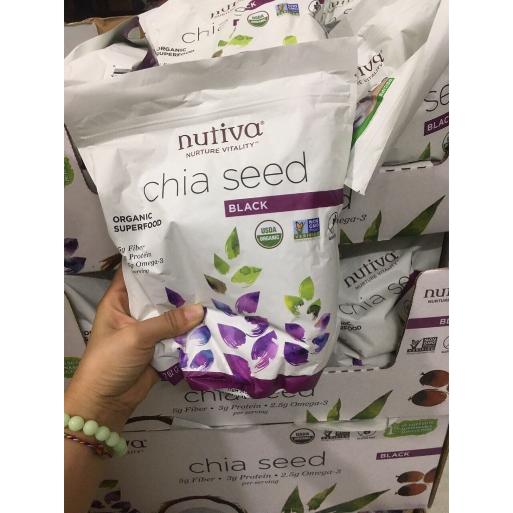 Hạt chia Nutiva organic Mỹ 907gr date 07/2021