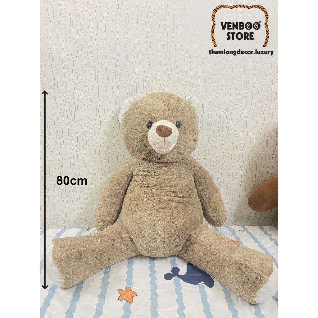 [ Sale Nhanh ] Gấu bông Teddy 1m2 chất lông Hàn Quốc siêu mịn | Vỏ gấu bông thú nhồi bông