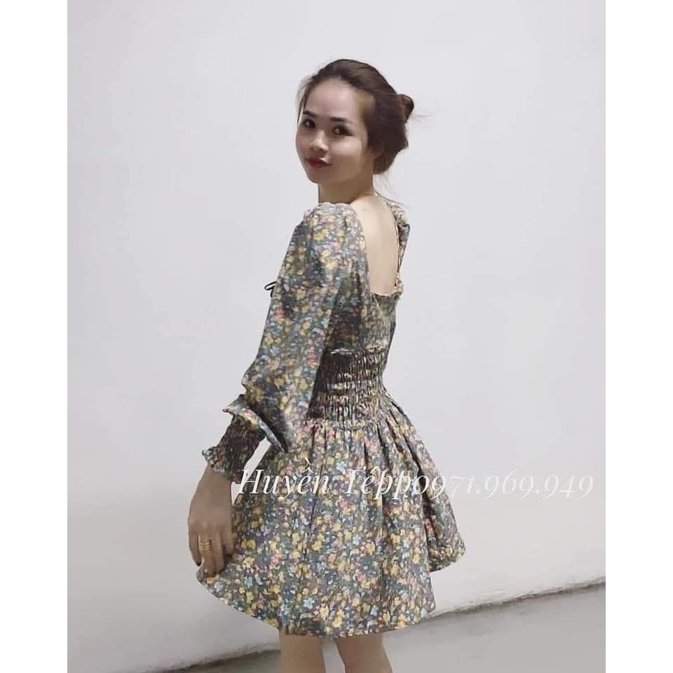 Đầm xòe nữ đẹp, đầm hoa nhí kiểu dáng thời trang, hàng thiết kế có size, chất đẹp, may kỹ | BigBuy360 - bigbuy360.vn